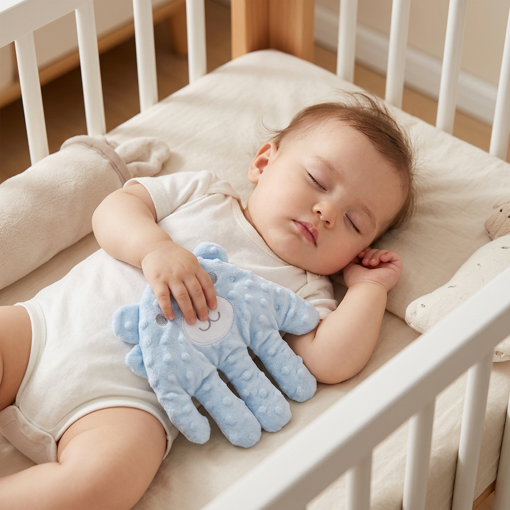 Peluche duerme bebés con palmitas
